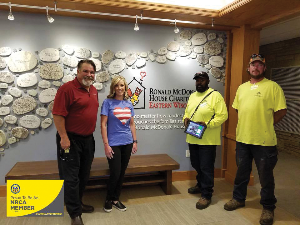 Staff from F.J.A. Christiansen Co. Inc. a Tecta America company, Milwaukee, support a Ronald McDonald House.